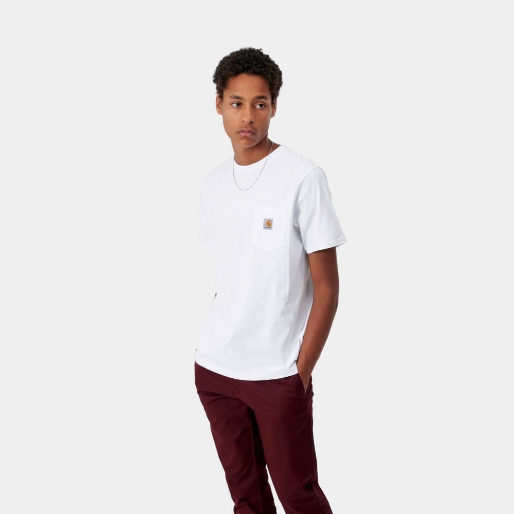Carhartt Work in Progress White Pocket T-Shirt